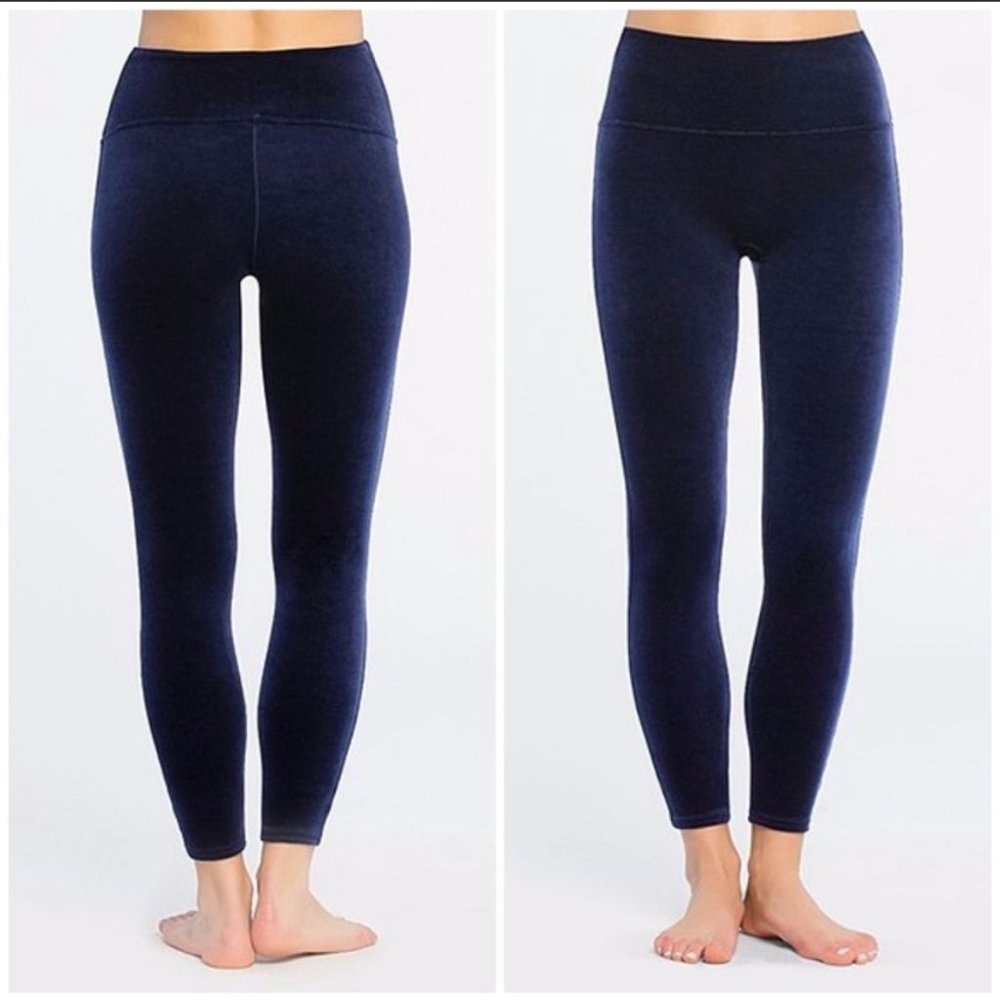 SPANX Leggings Blue Velvet Full Length Shaping